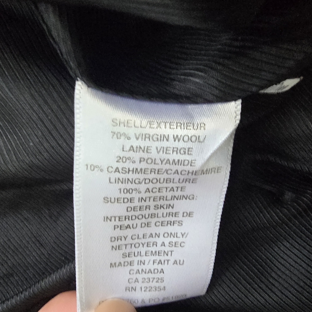 Black Wool Blend Jacket - Picture 4 of 5